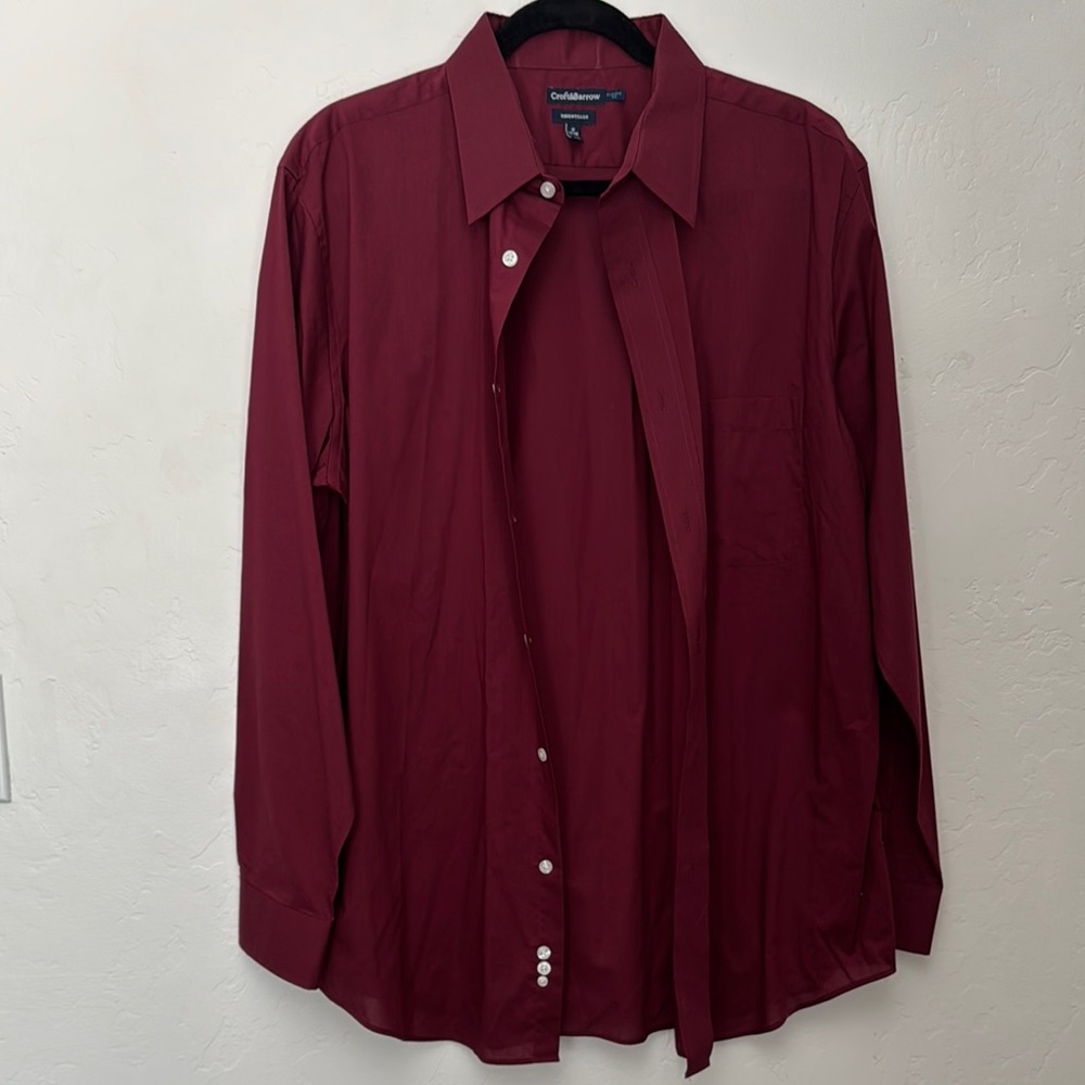 Croft & Barrow Red Casual Button Down Shirt